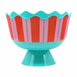 Jonathan Adler x Michaels 13" Teal & Red Stripes Melamine Serving Bowl