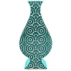 Jonathan Adler x Michaels 11.75" Turquoise Graphic Swirl Tabletop Ceramic Vase