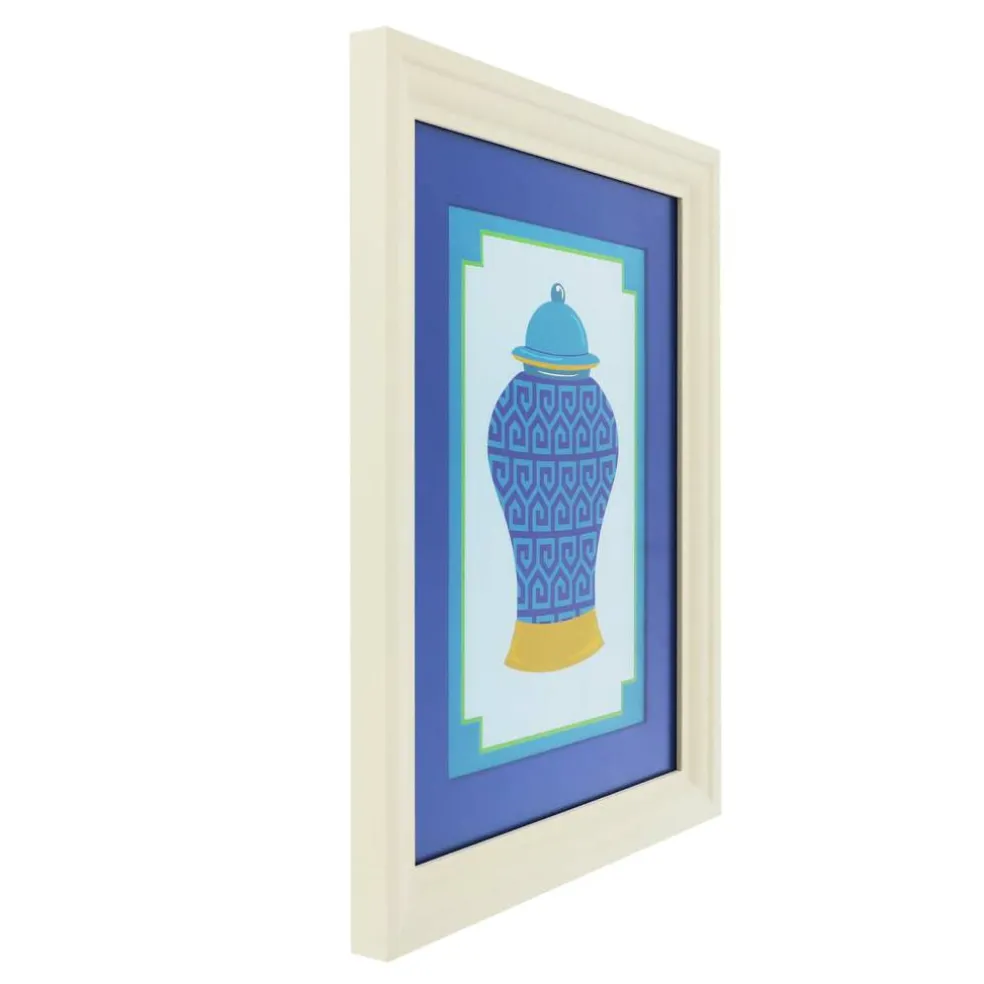 Jonathan Adler x Michaels 18.5" White & Blue Greek Key Urn Wall Décor