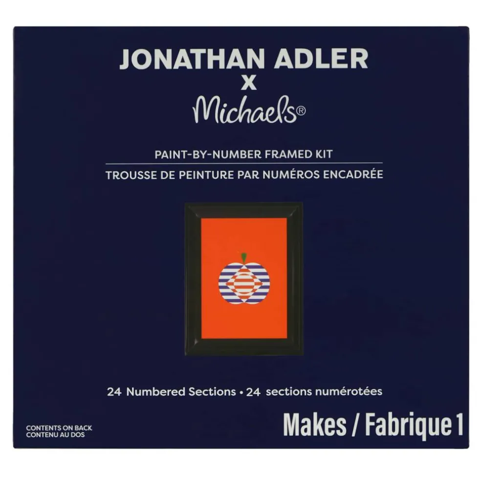 Jonathan Adler x Michaels 5" x 7" Apple Paint-By-Number Framed Kit
