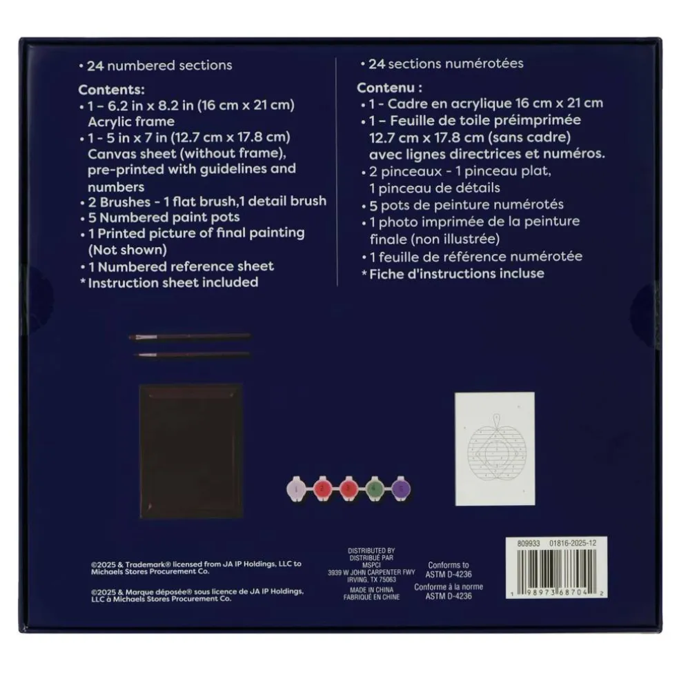 Jonathan Adler x Michaels 5" x 7" Apple Paint-By-Number Framed Kit