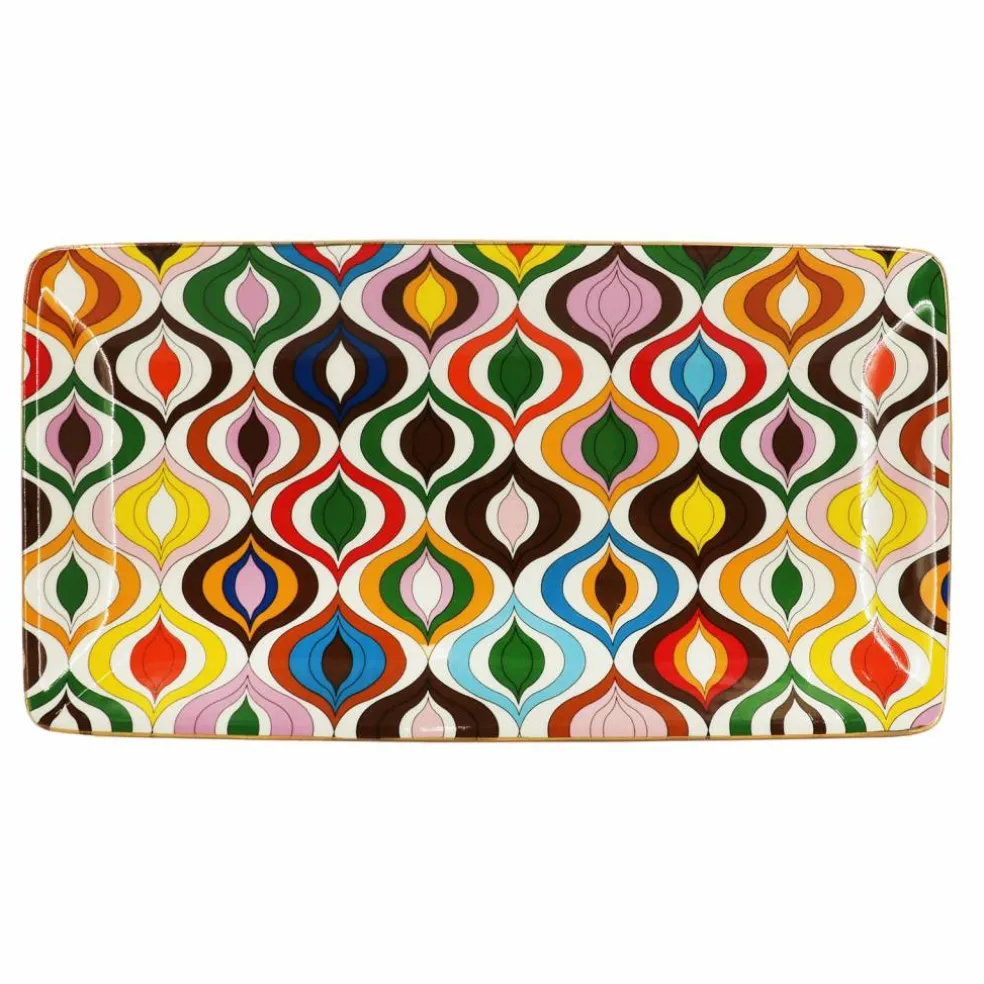 Jonathan Adler x Michaels 6.25" x 11.5" Bargello Waves Ceramic Plate
