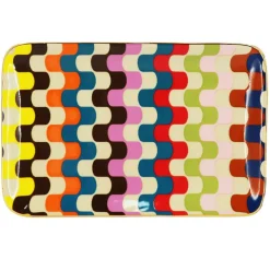 Jonathan Adler x Michaels 4.25" x 6.25" Bargello Waves Ceramic Plate