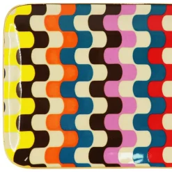 Jonathan Adler x Michaels 4.25" x 6.25" Bargello Waves Ceramic Plate