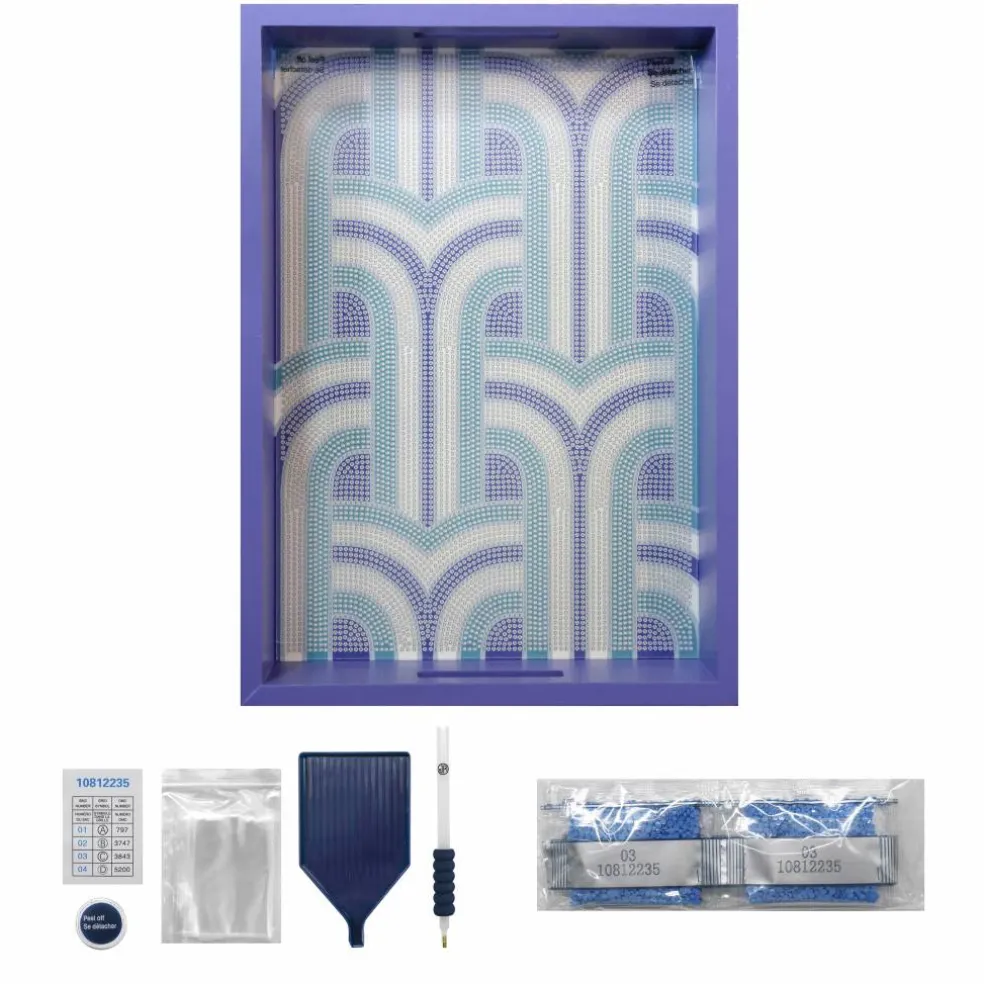 Jonathan Adler x Michaels 10" x 14" Blue Lines Diamond Art Tray Kit