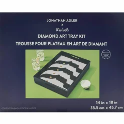 Jonathan Adler x Michaels 14" x 18" Black & White Atlas Diamond Art Tray Kit