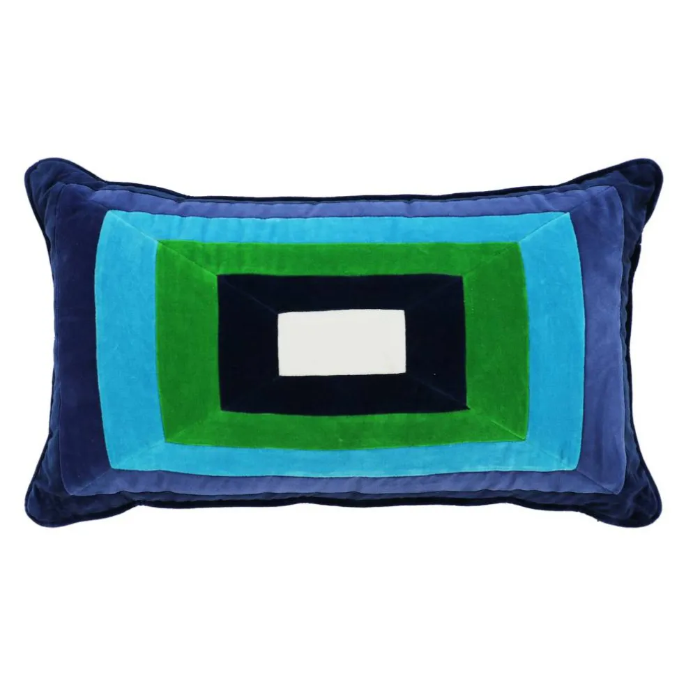 Jonathan Adler x Michaels 14" x 24" Blue & Green Rectangle Pillow