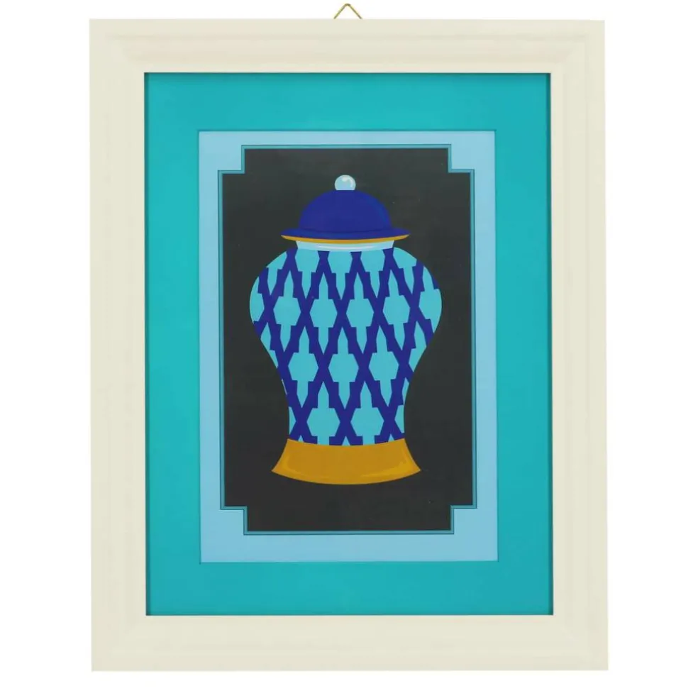 Jonathan Adler x Michaels 14.5" x 18.5" Blue Urn Wall Art