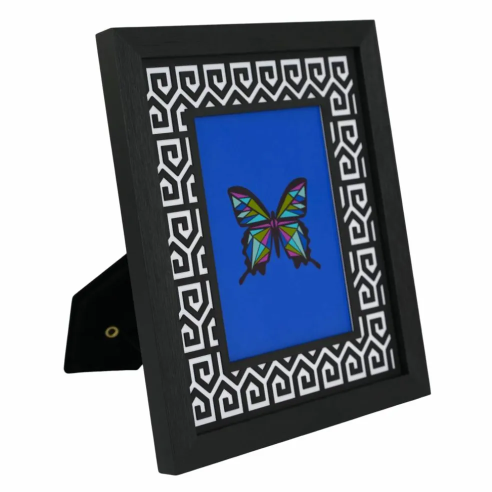 Jonathan Adler x Michaels 5" x 7" Black & White Greek Key Matted Wood Tabletop Frame