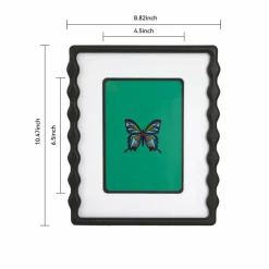 Jonathan Adler x Michaels 4" x 6" Black Geometric Stripes Matted Wood Tabletop Frame