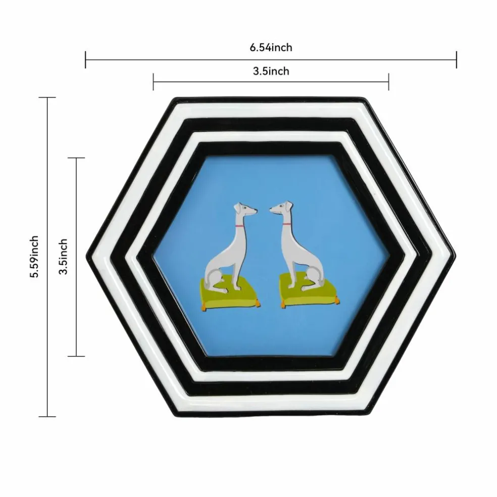 Jonathan Adler x Michaels 4" x 4" Black & White Hexagonal Tabletop Frame