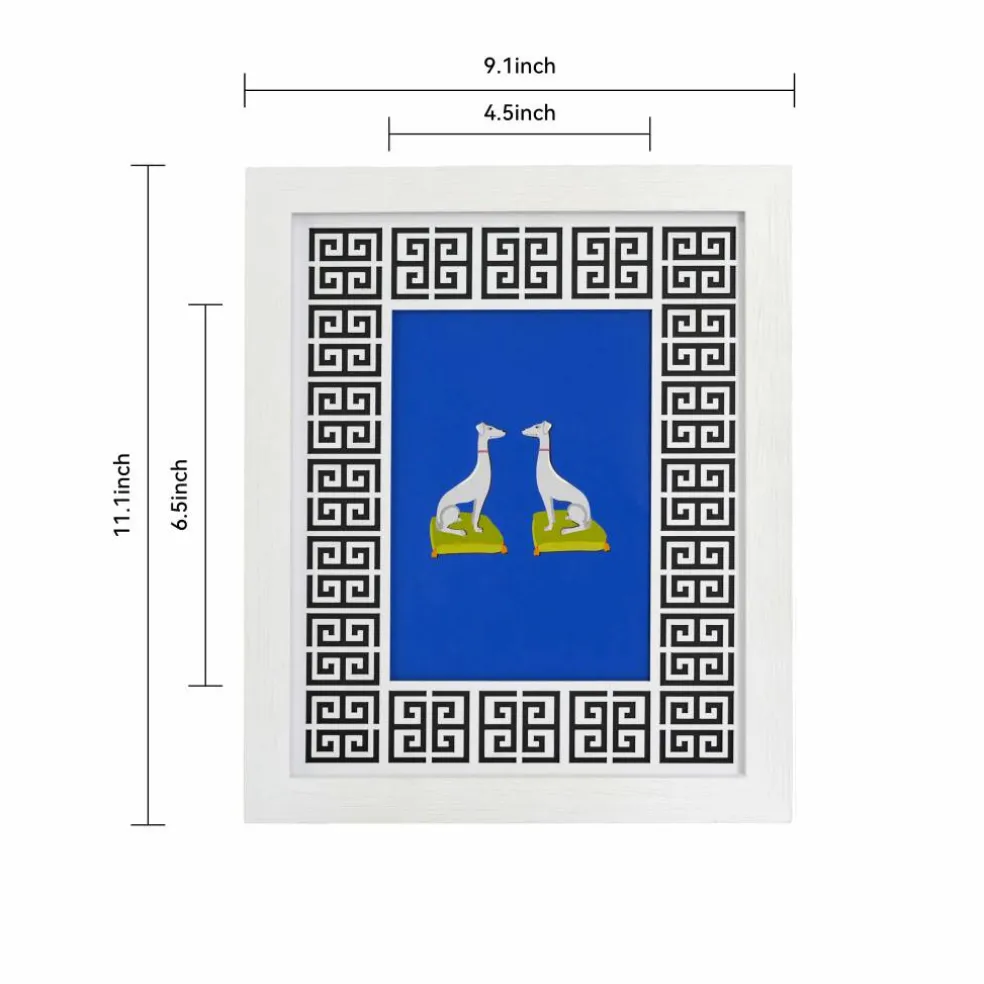 Jonathan Adler x Michaels 5" x 7" Black & White Greek Key Matted Wood Tabletop Frame