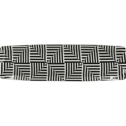Jonathan Adler x Michaels 4.25" x 15" Black & White Geometric Metal Tray