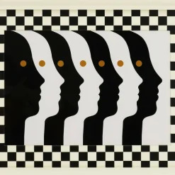 Jonathan Adler x Michaels 18.5" x 14.5" Black & White Atlas Wall Art