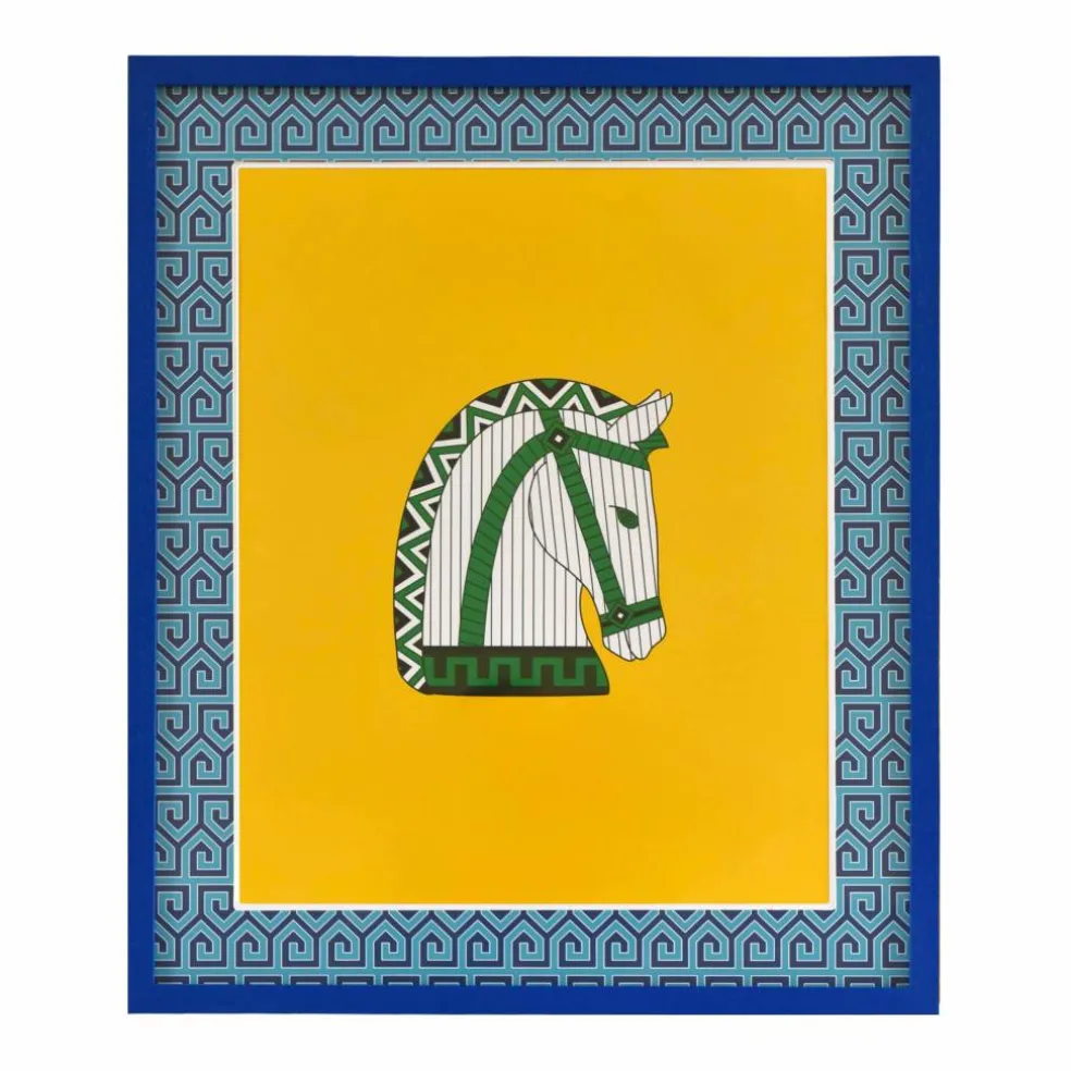 Jonathan Adler x Michaels 16" x 20" Blue Greek Key Matted Wood Wall Frame