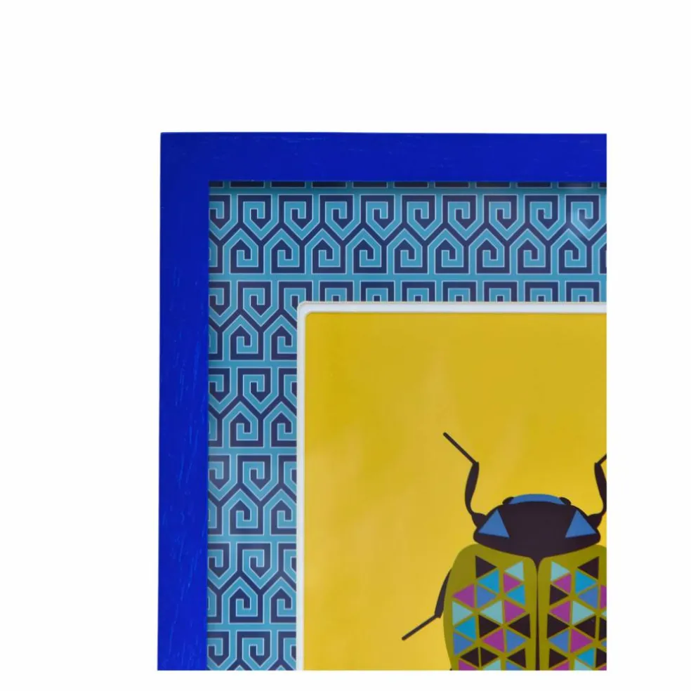 Jonathan Adler x Michaels 8" x 10" Blue Greek Key Matted Wood Wall Frame