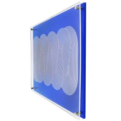 Jonathan Adler x Michaels 23.75" x 18" Blue Swirl Stripe Wall Art
