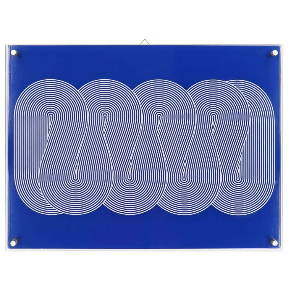 Jonathan Adler x Michaels 23.75" x 18" Blue Swirl Stripe Wall Art