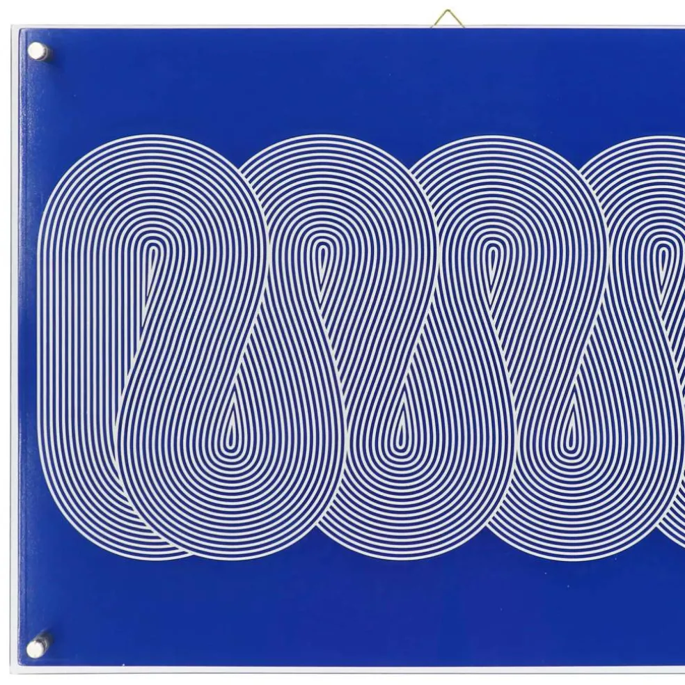 Jonathan Adler x Michaels 23.75" x 18" Blue Swirl Stripe Wall Art