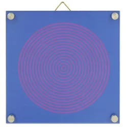 Jonathan Adler x Michaels 8" x 8" Blue & Red Circle Stripe Wall Art