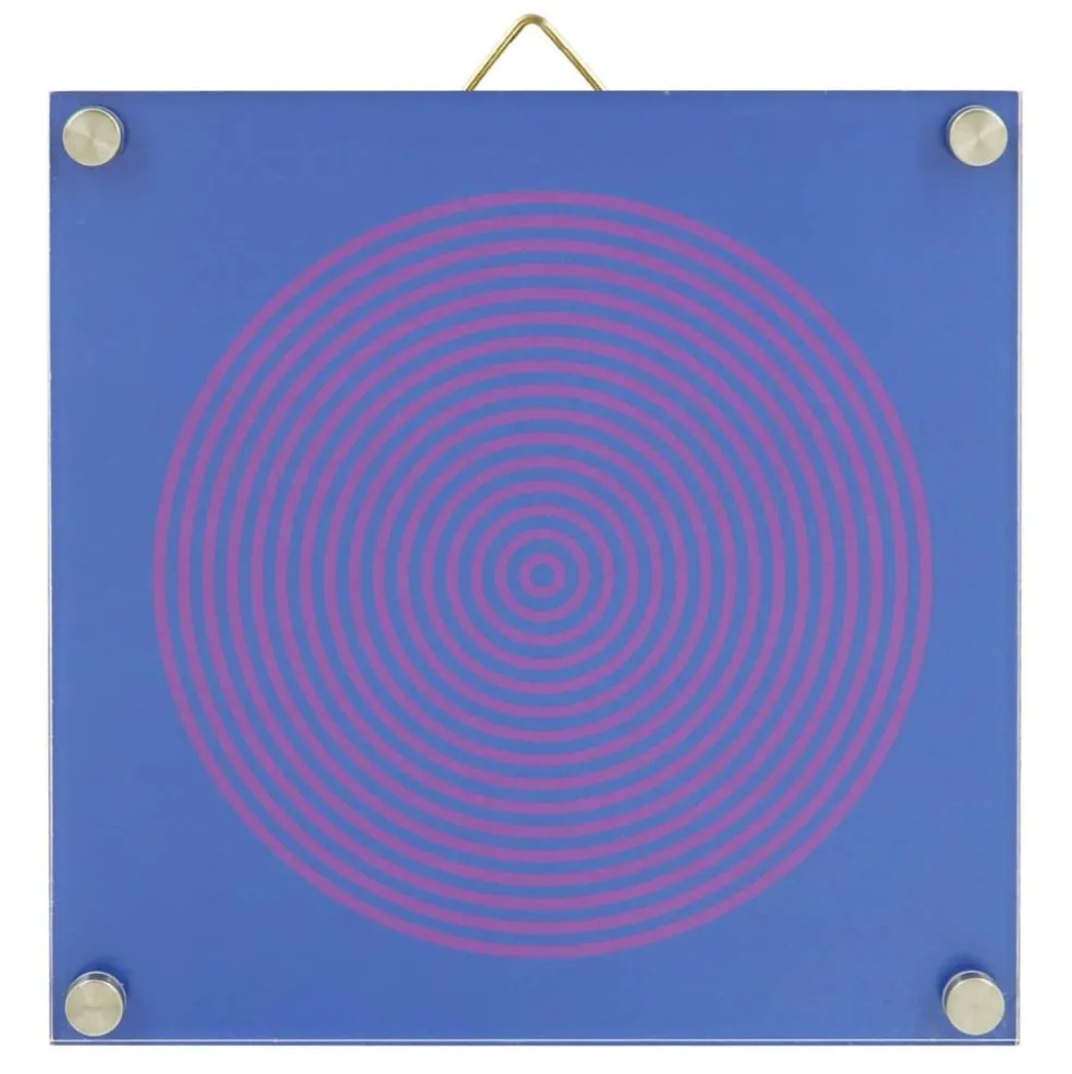 Jonathan Adler x Michaels 8" x 8" Blue & Red Circle Stripe Wall Art