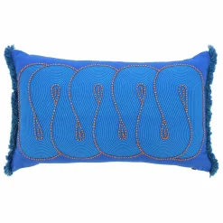 Jonathan Adler x Michaels 12" x 20" Blue Swirl Stripe Pillow