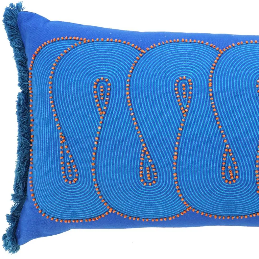 Jonathan Adler x Michaels 12" x 20" Blue Swirl Stripe Pillow