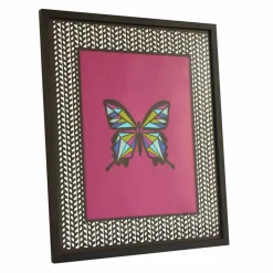 Jonathan Adler x Michaels 14" x 18" Black & White Leaf Herringbone Matted Wood Wall Frame