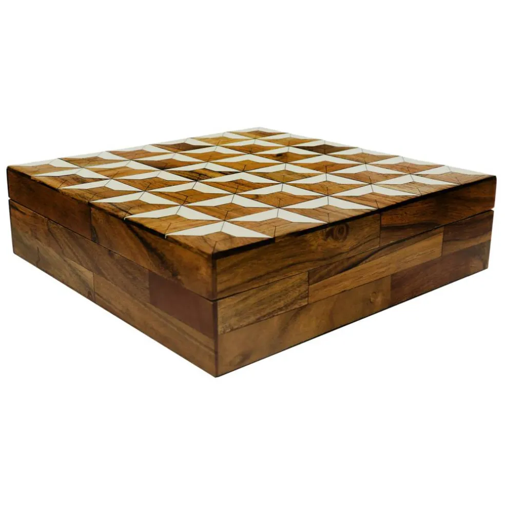 Jonathan Adler x Michaels 9" x 9" Brown & White Storage Box