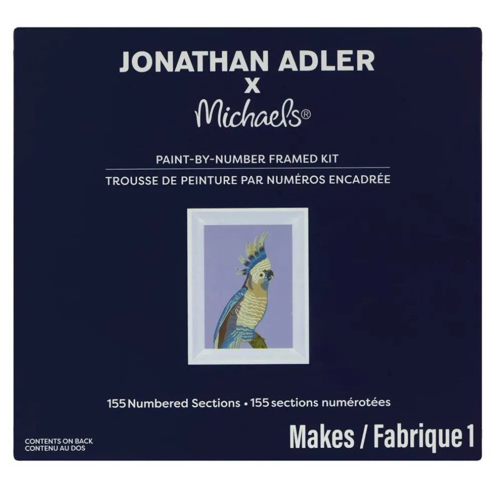 Jonathan Adler x Michaels 5" x 7" Cockatoo Paint-By-Number Framed Kit