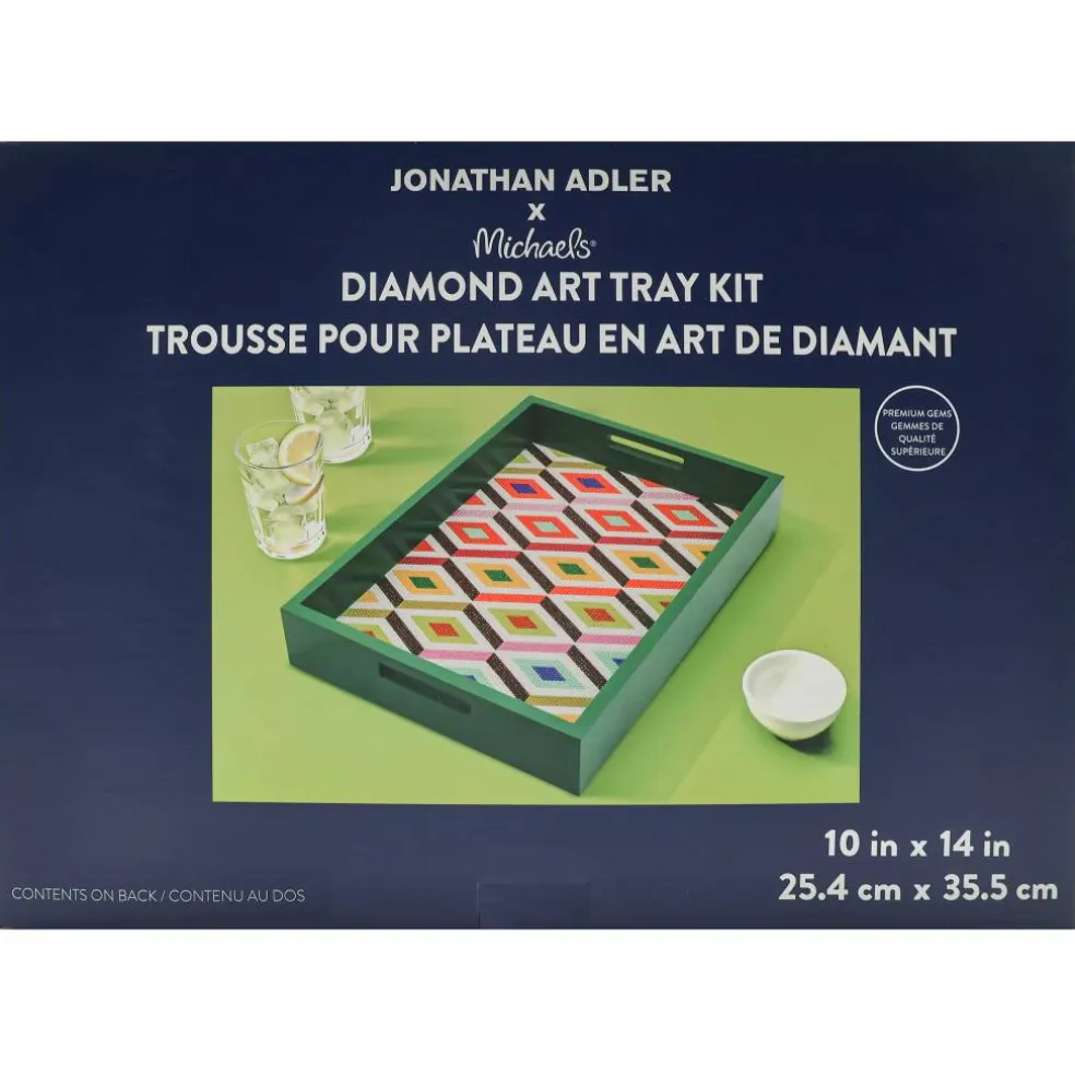 Jonathan Adler x Michaels 10" x 14" Diamond Pattern Diamond Art Tray Kit