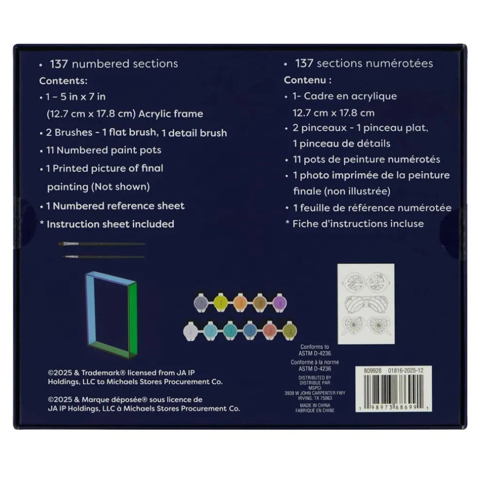 Jonathan Adler x Michaels 5" x 7" Glasses Paint-By-Number Acrylic Surface Kit