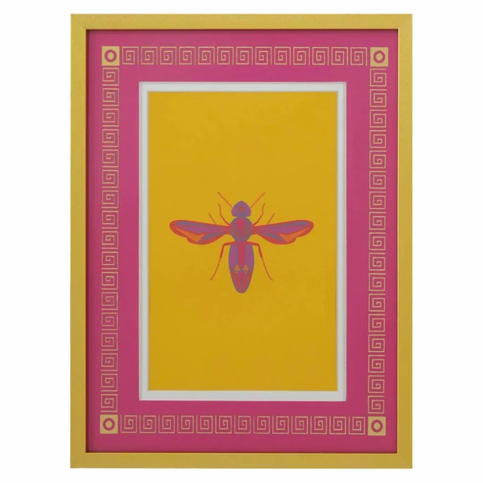 Jonathan Adler x Michaels 4" x 6" Gold & Pink Greek Key Matted Metal Tabletop Frame