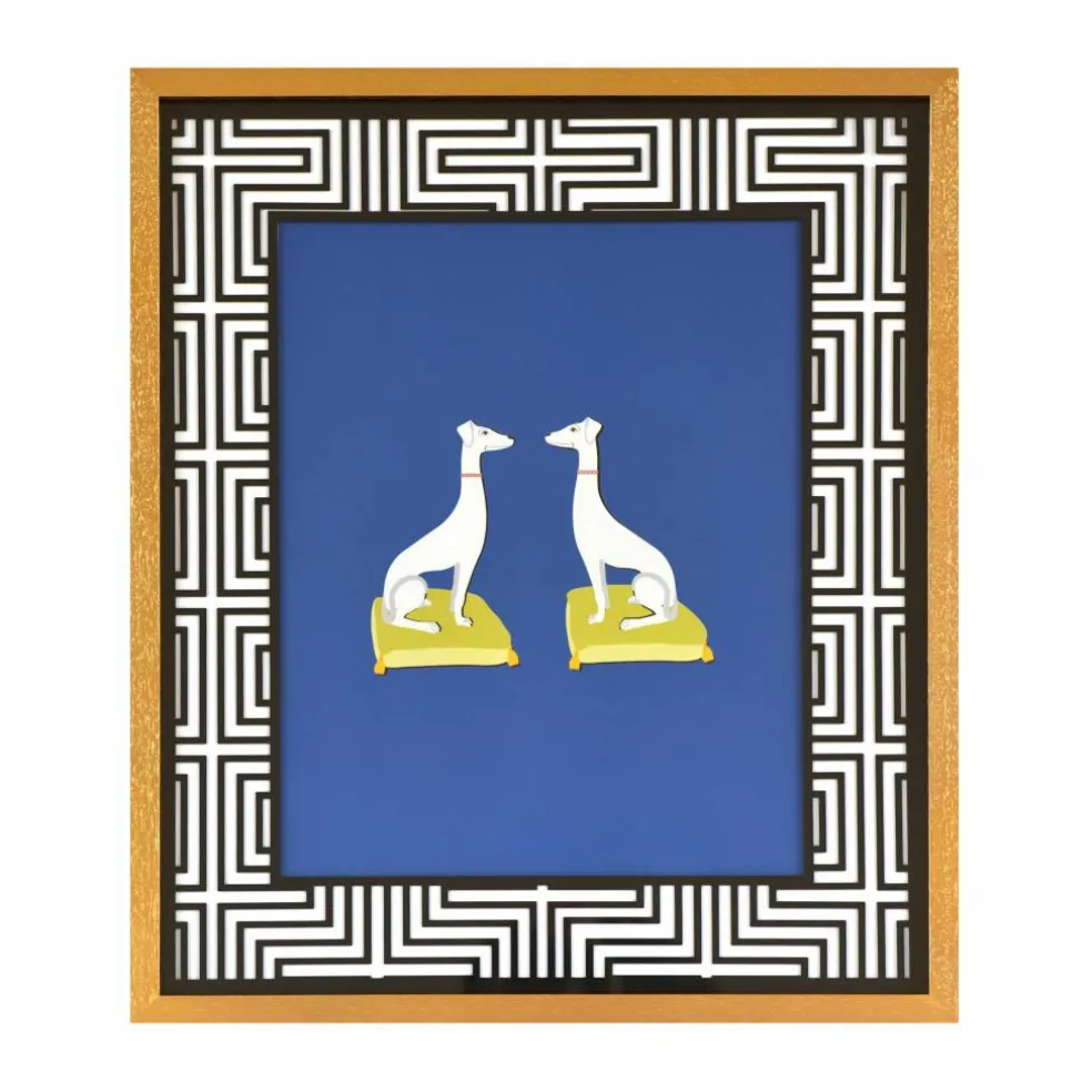 Jonathan Adler x Michaels 14" x 18" Gold Greek Key Matted Wood Wall Frame