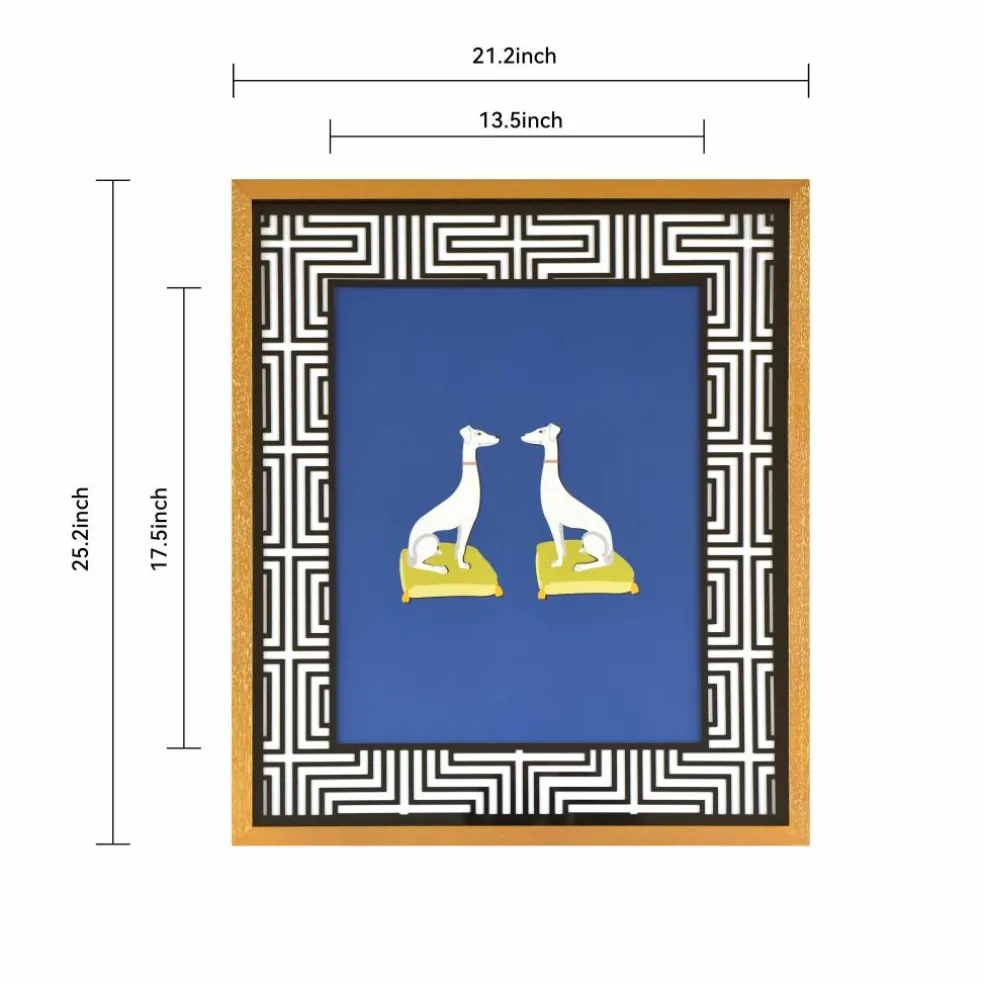 Jonathan Adler x Michaels 14" x 18" Gold Greek Key Matted Wood Wall Frame