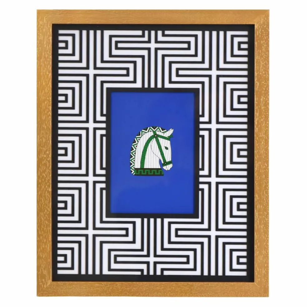 Jonathan Adler x Michaels 5" x 7" Gold Greek Key Matted Wood Wall Frame