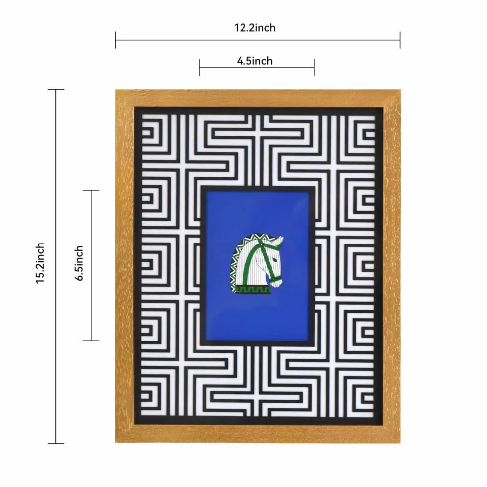 Jonathan Adler x Michaels 5" x 7" Gold Greek Key Matted Wood Wall Frame