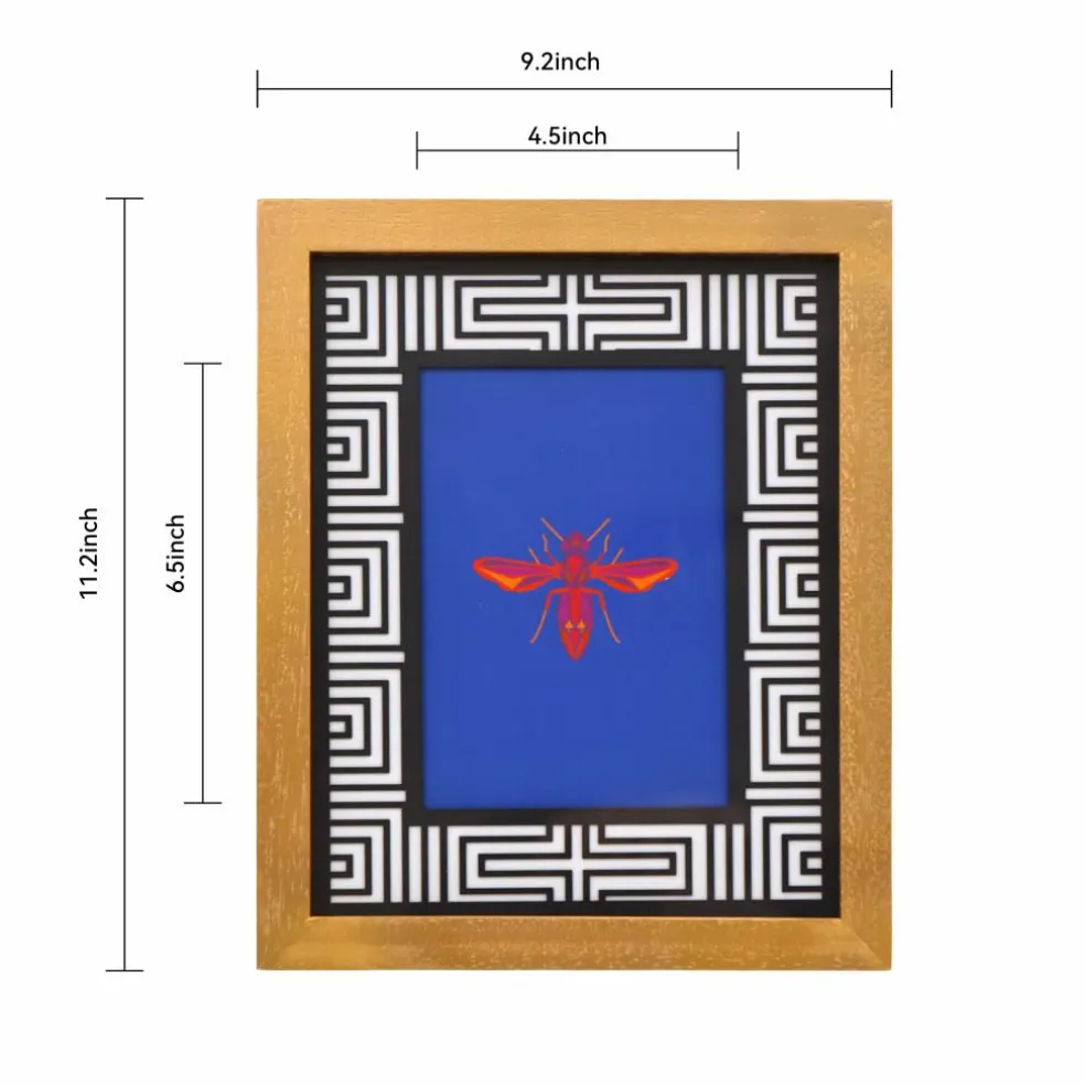 Jonathan Adler x Michaels 5" x 7" Gold Greek Key Matted Wood Tabletop Frame