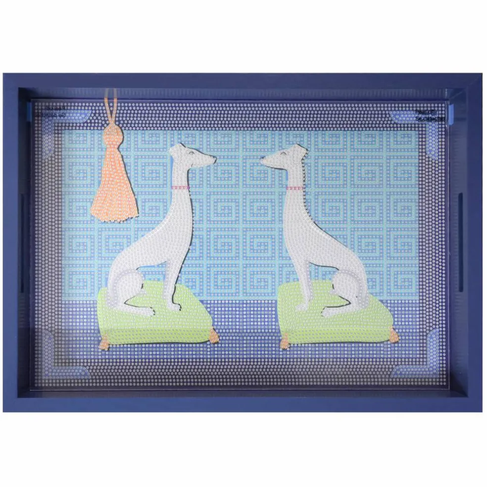 Jonathan Adler x Michaels 10" x 14" Greyhound Dog Pair Diamond Art Tray Kit