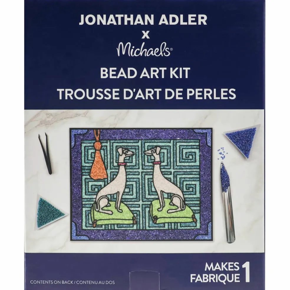 Jonathan Adler x Michaels 8" x 10" Greyhound Dog Pair Bead Art Kit