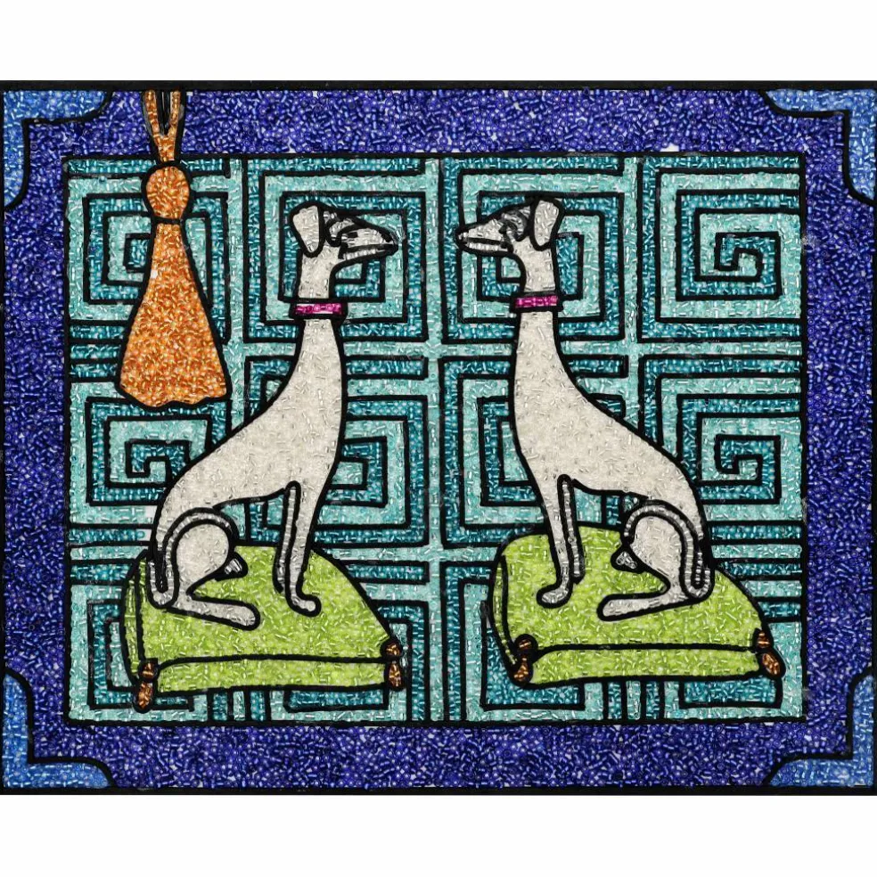 Jonathan Adler x Michaels 8" x 10" Greyhound Dog Pair Bead Art Kit