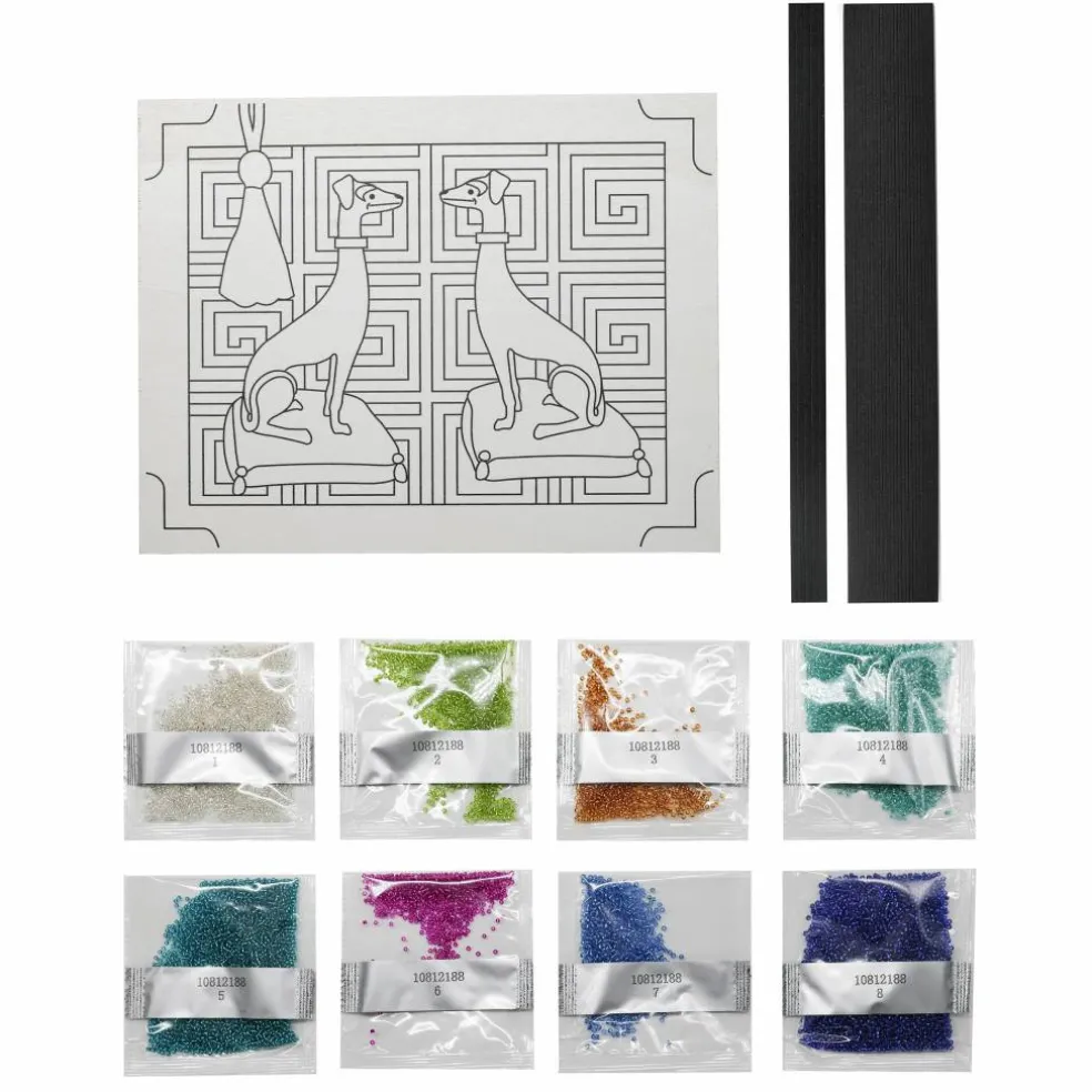 Jonathan Adler x Michaels 8" x 10" Greyhound Dog Pair Bead Art Kit