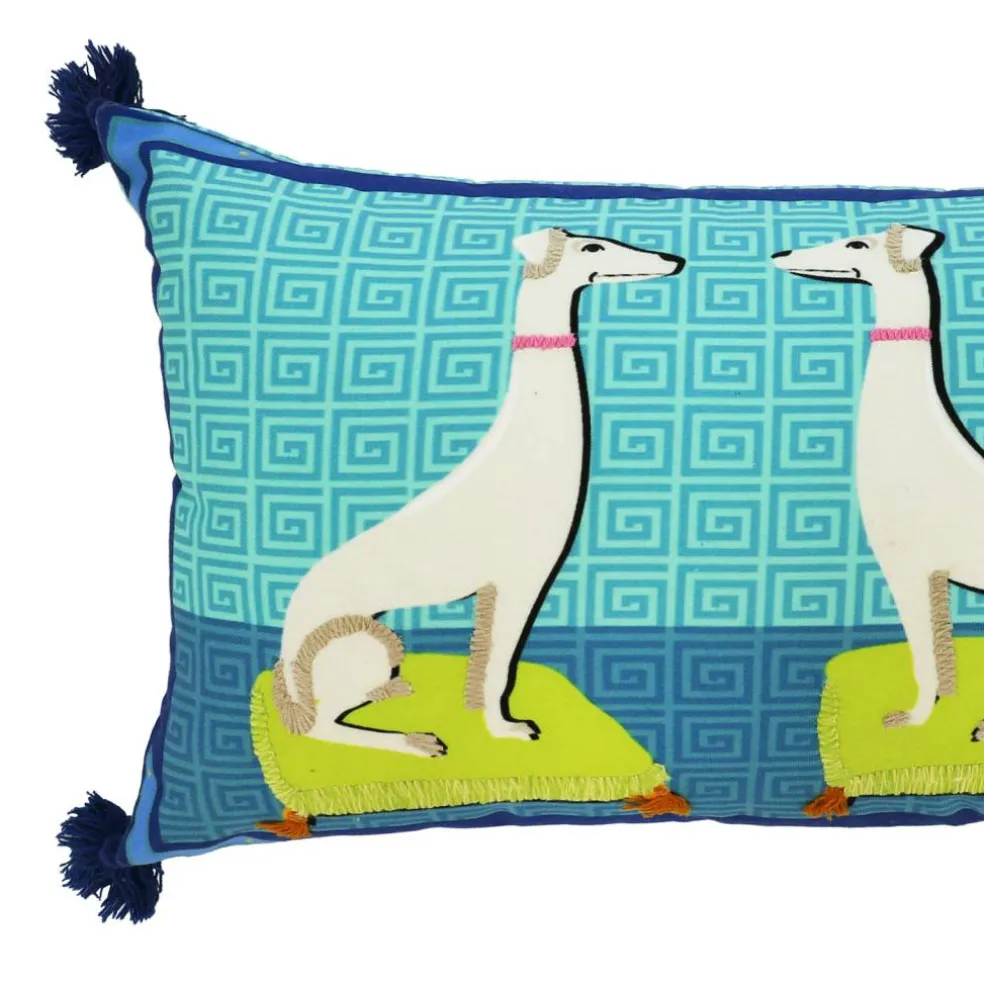 Jonathan Adler x Michaels 12" x 20" Greyhound Dog Pair Pillow with Tassel