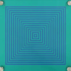 Jonathan Adler x Michaels 8" x 8" Green & Blue Square Stripe Wall Art