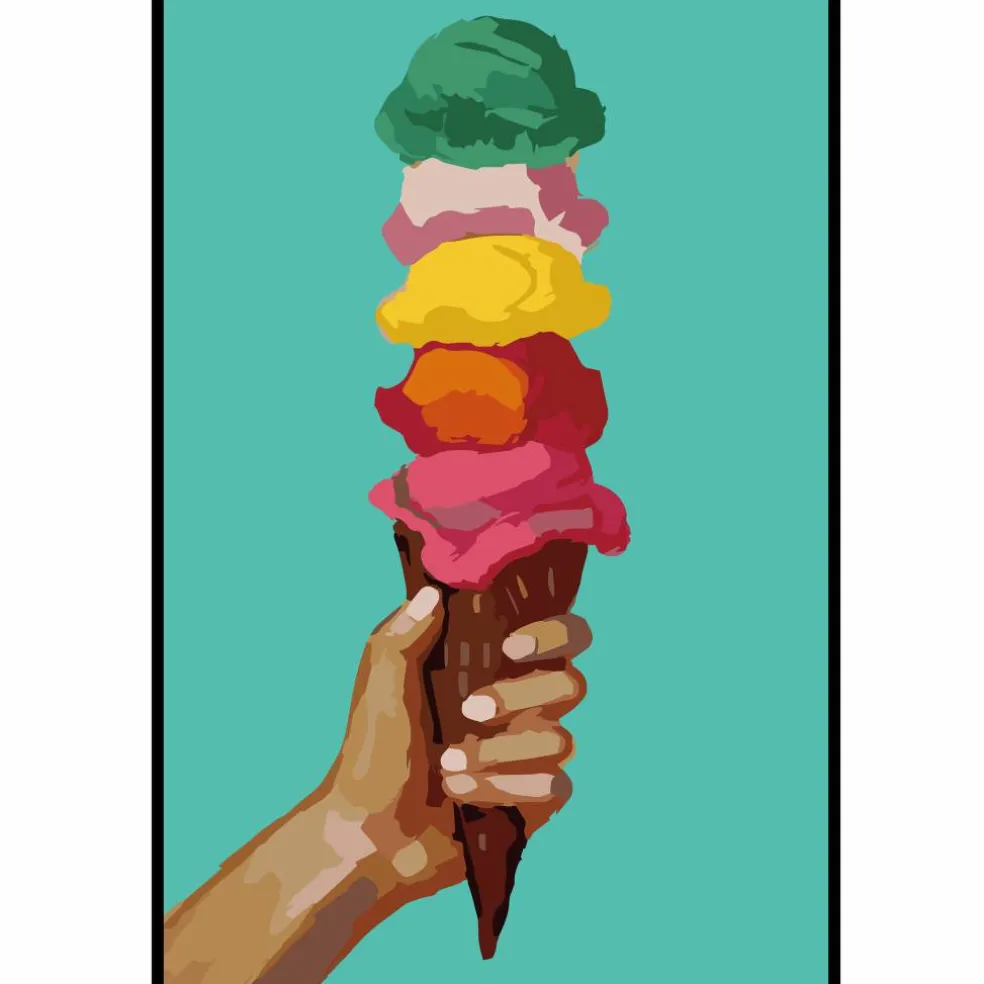 Jonathan Adler x Michaels 20" x 30" Ice Cream Paint-By-Number Kit
