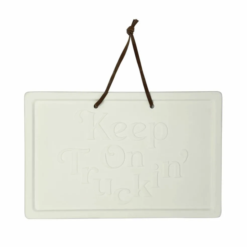 Jonathan Adler x Michaels 10" x 6.5" Keep on Truckin' DIY Ceramic Plaque