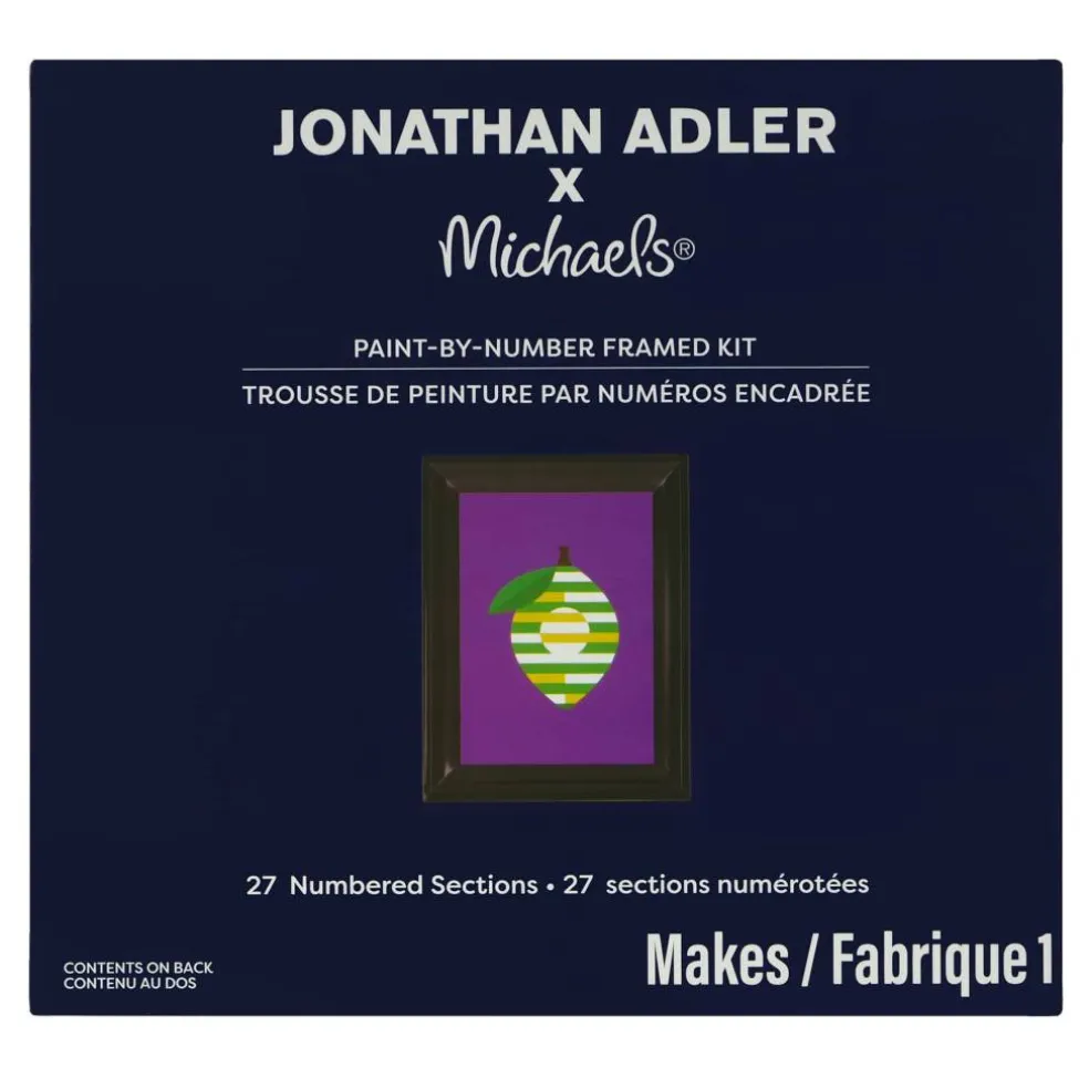 Jonathan Adler x Michaels 5" x 7" Lime Paint-By-Number Framed Kit