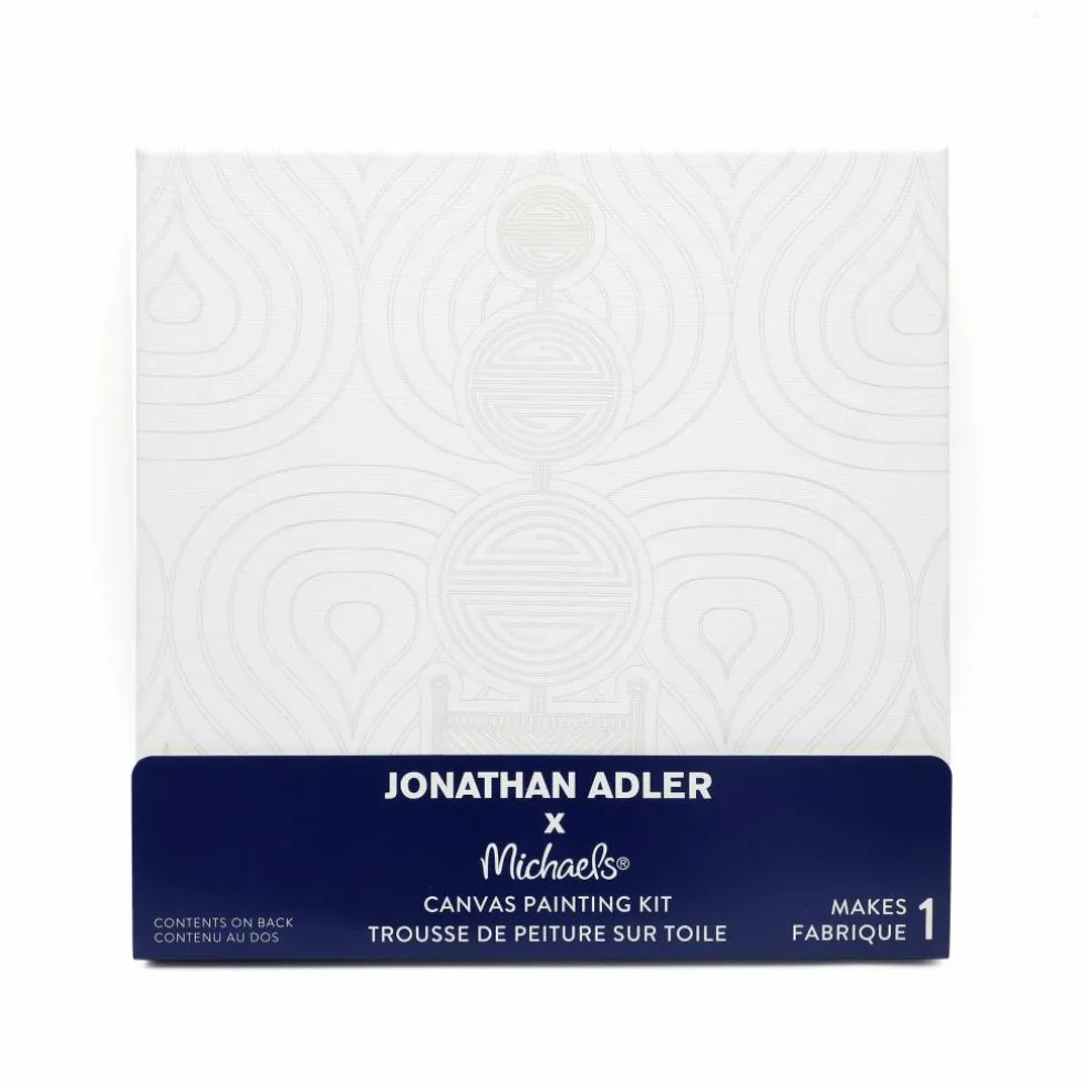 Jonathan Adler x Michaels 11" x 11" Luxembourg Topiary Canvas Painting Kit