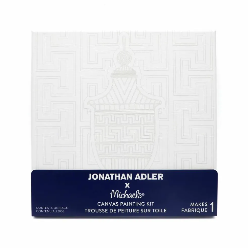 Jonathan Adler x Michaels 11" x 11" Luxembourg Urn Canvas Painting Kit