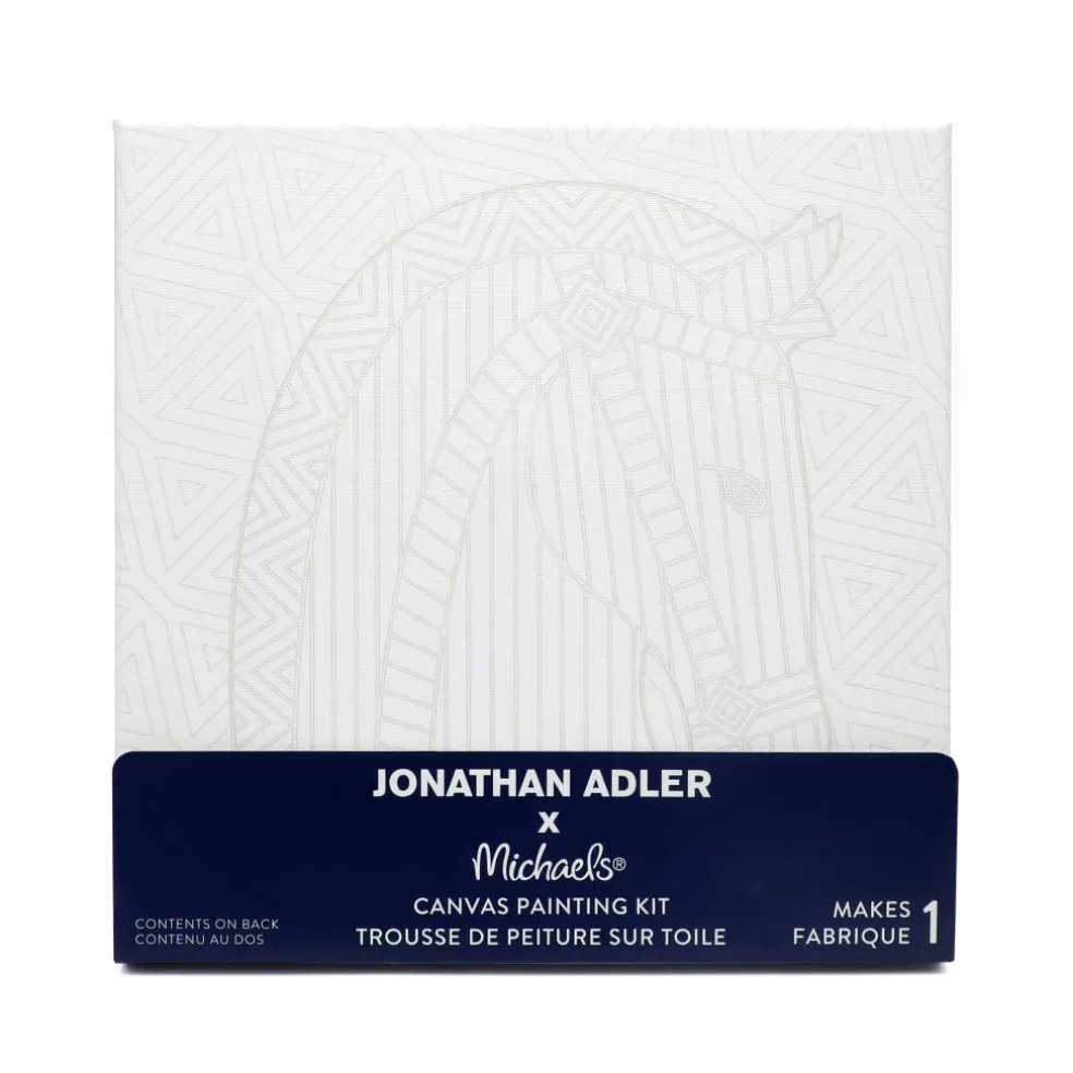 Jonathan Adler x Michaels 11" x 11" Luxembourg Horse Canvas Painting Kit
